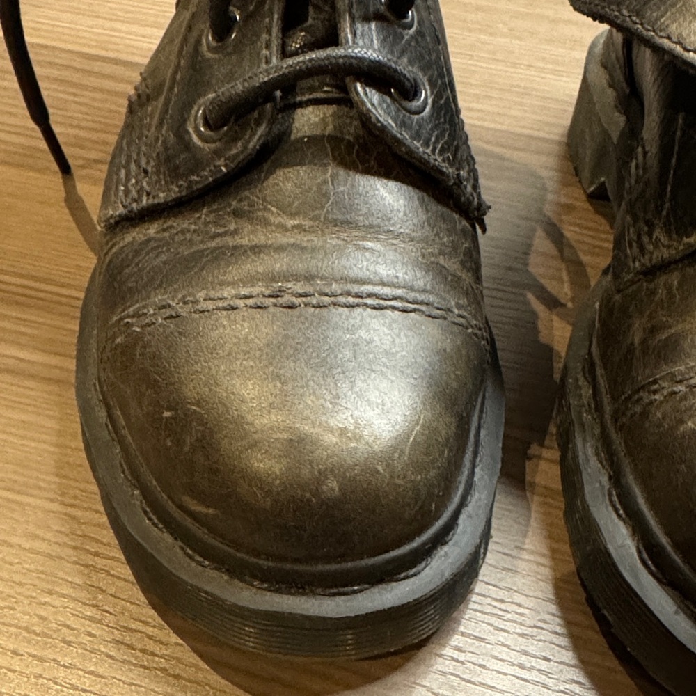 Dr. Martens Charcoal Leather Lace Up Boots - Picture 6 of 10